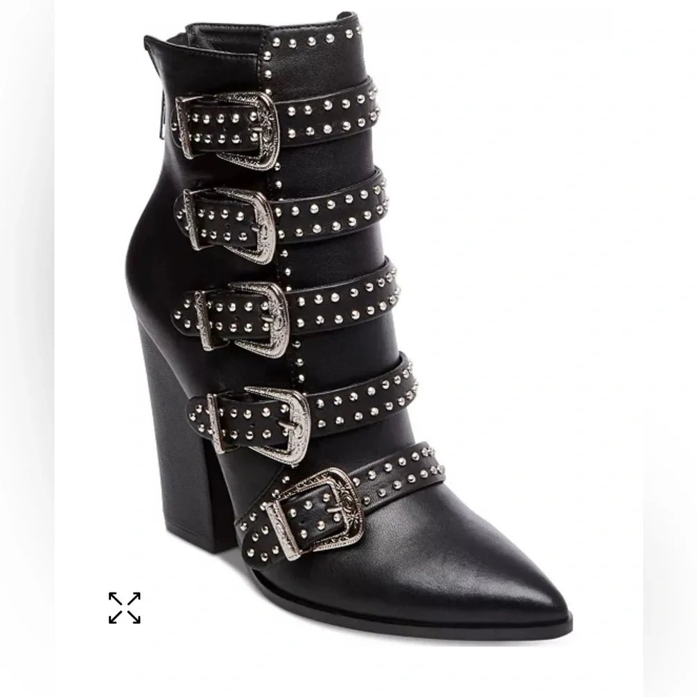 Steve Madden Comet Studded Western Booties - Picture 1 of 8